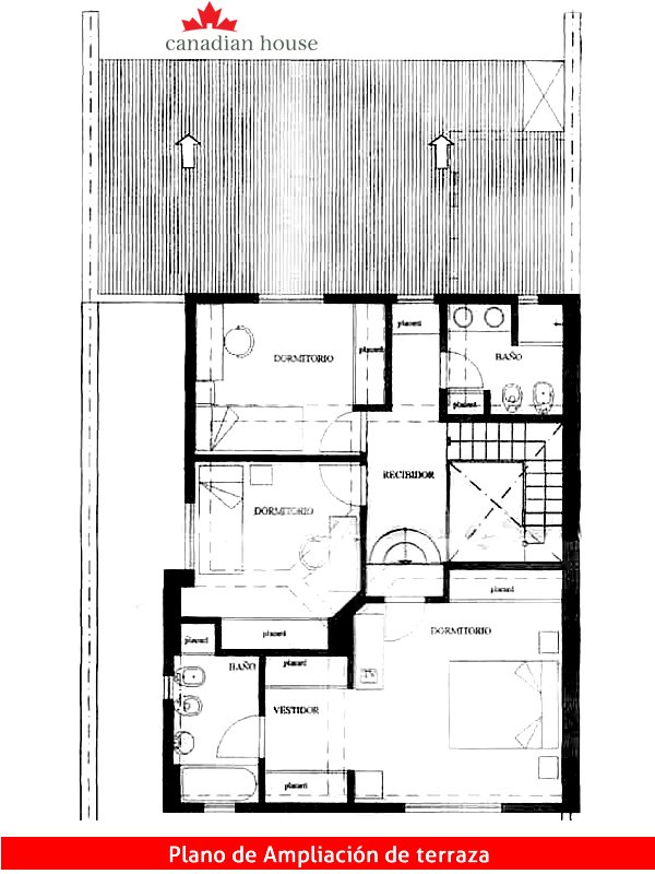 Plano de ampliacion de terraza de construccion en seco